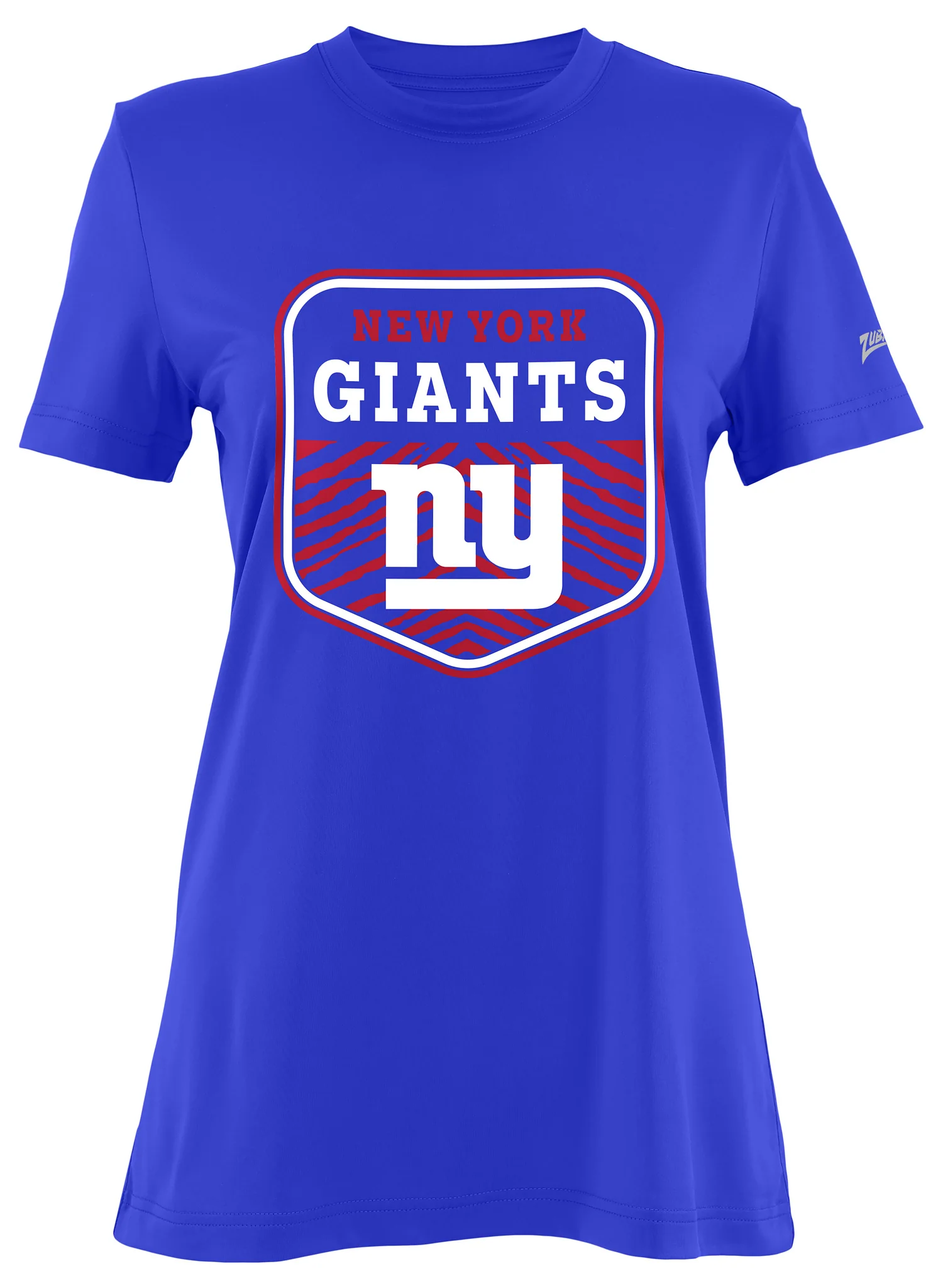 Zubaz NFL Women's Kicker Team Color Short Sleeve T-Shirt, New York Giants - Image 37