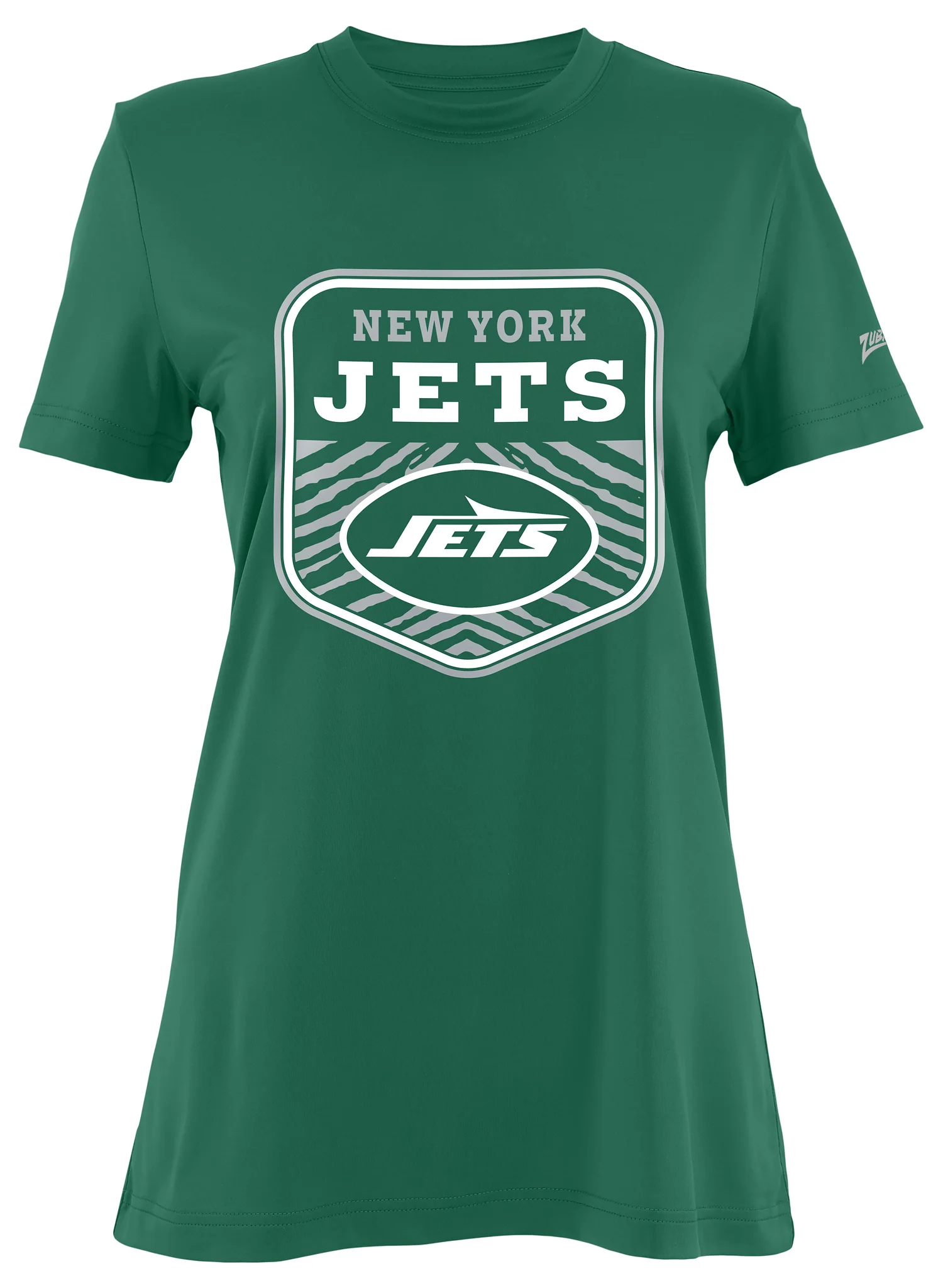 Zubaz NFL Women's Kicker Team Color Short Sleeve T-Shirt, New York Jets - Image 19