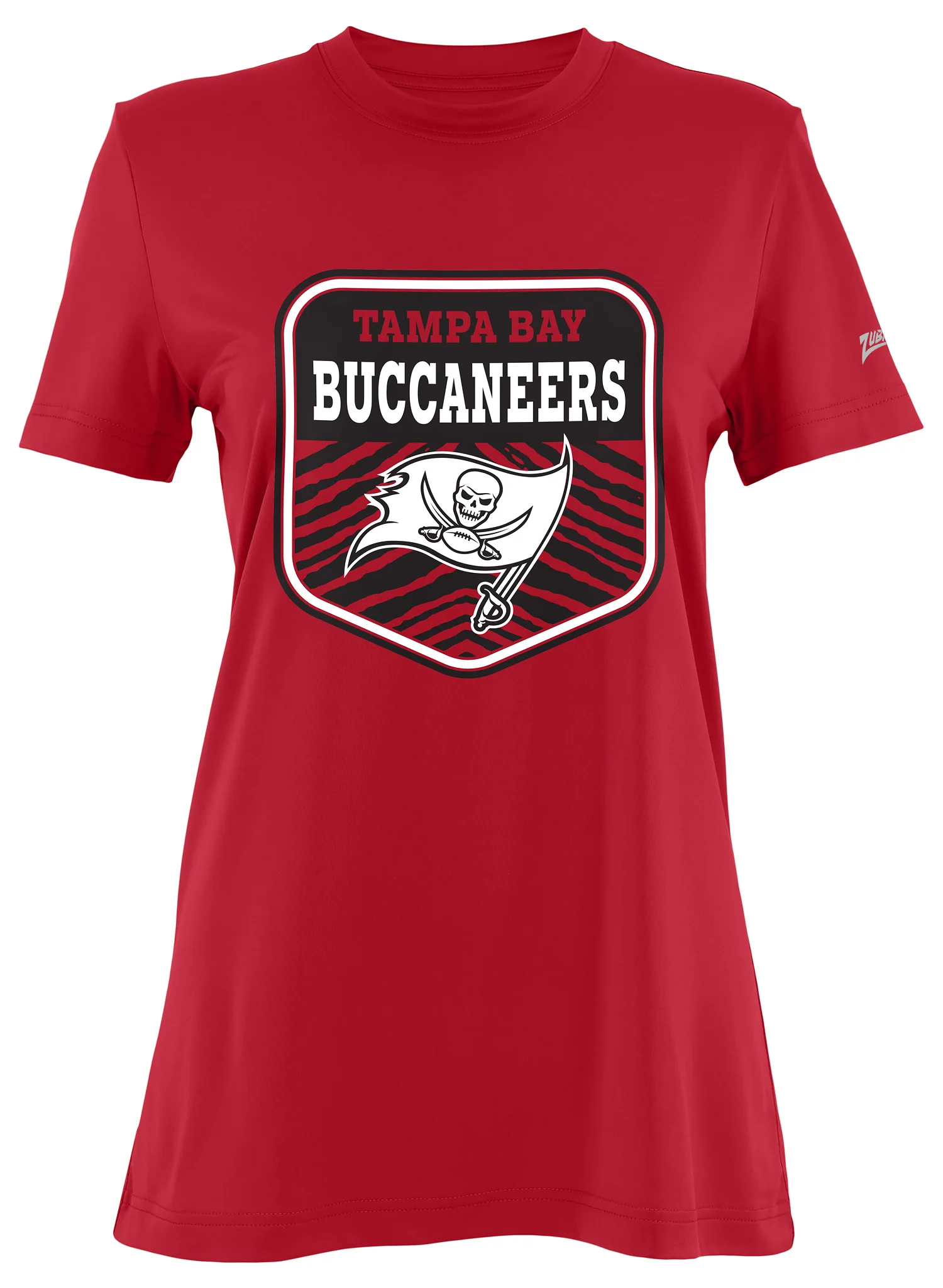 Zubaz NFL Women's Kicker Team Color Short Sleeve T-Shirt, Tampa Bay Buccaneers - Image 37