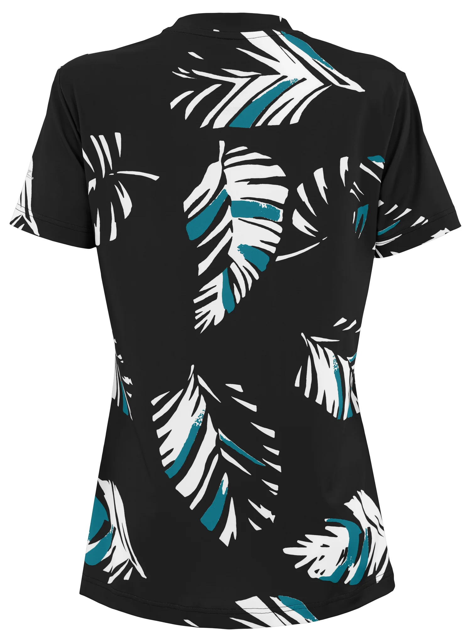 Zubaz NFL Womens Leaf Team Color Script Short Sleeve T-Shirt, Jacksonville Jaguars - Image 2