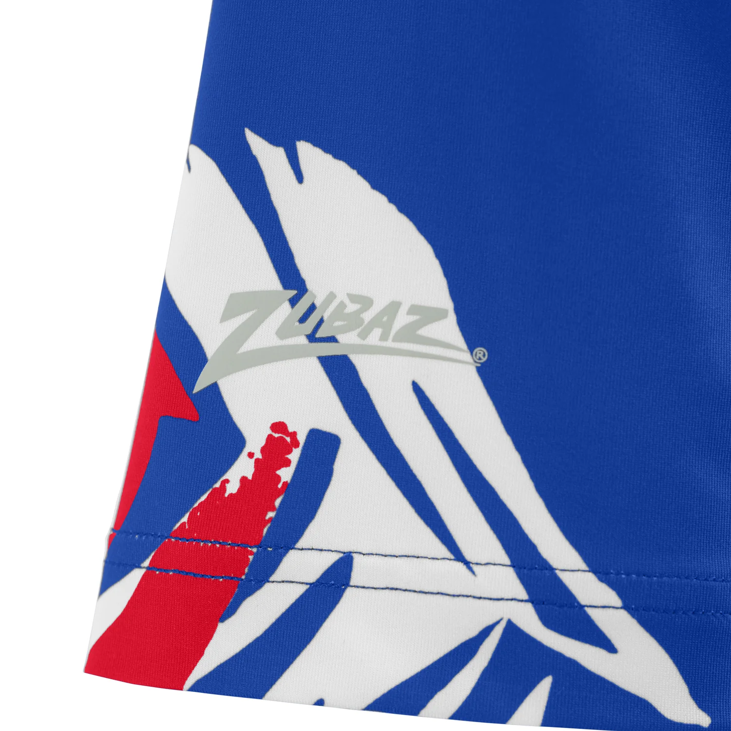 Zubaz NFL Womens Leaf Team Color Script Short Sleeve T-Shirt, New York Giants - Image 3