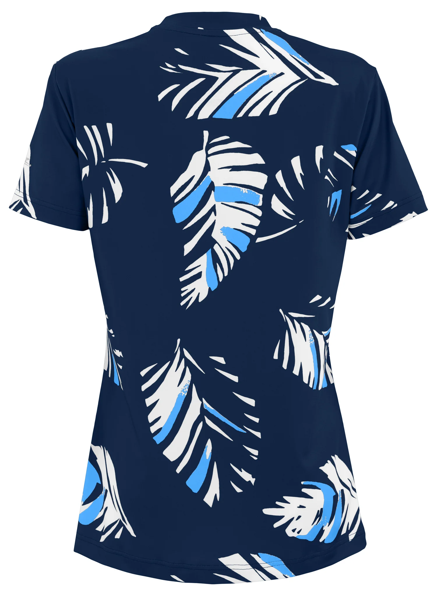 Zubaz NFL Womens Leaf Team Color Script Short Sleeve T-Shirt, Tennessee Titans - Image 2