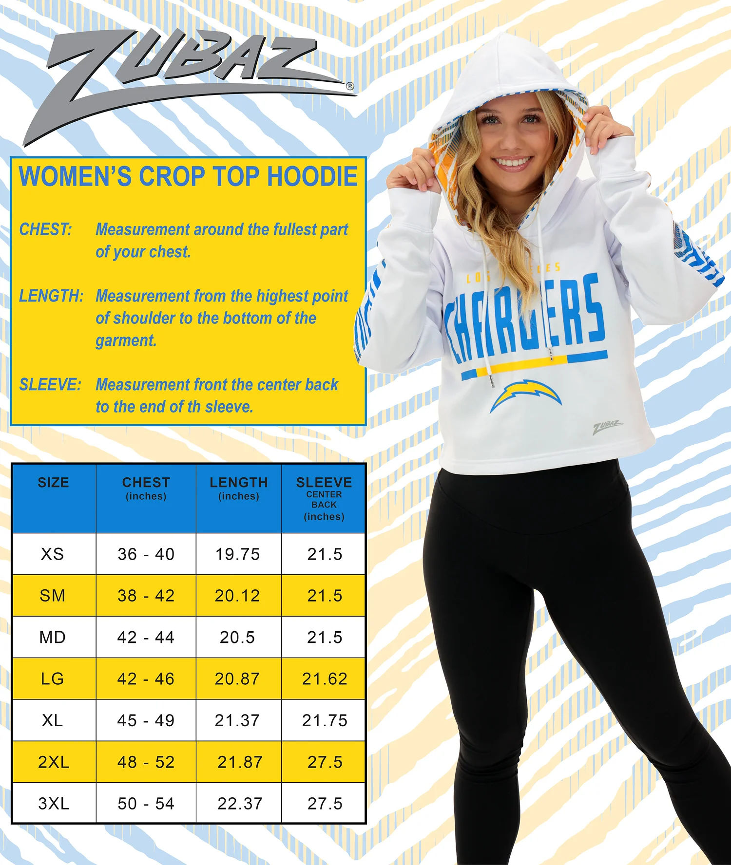 Zubaz NFL Women's Linebacker Zebra Ombre Crop Top Hoodie, KANSAS CITY CHIEFS - Image 30