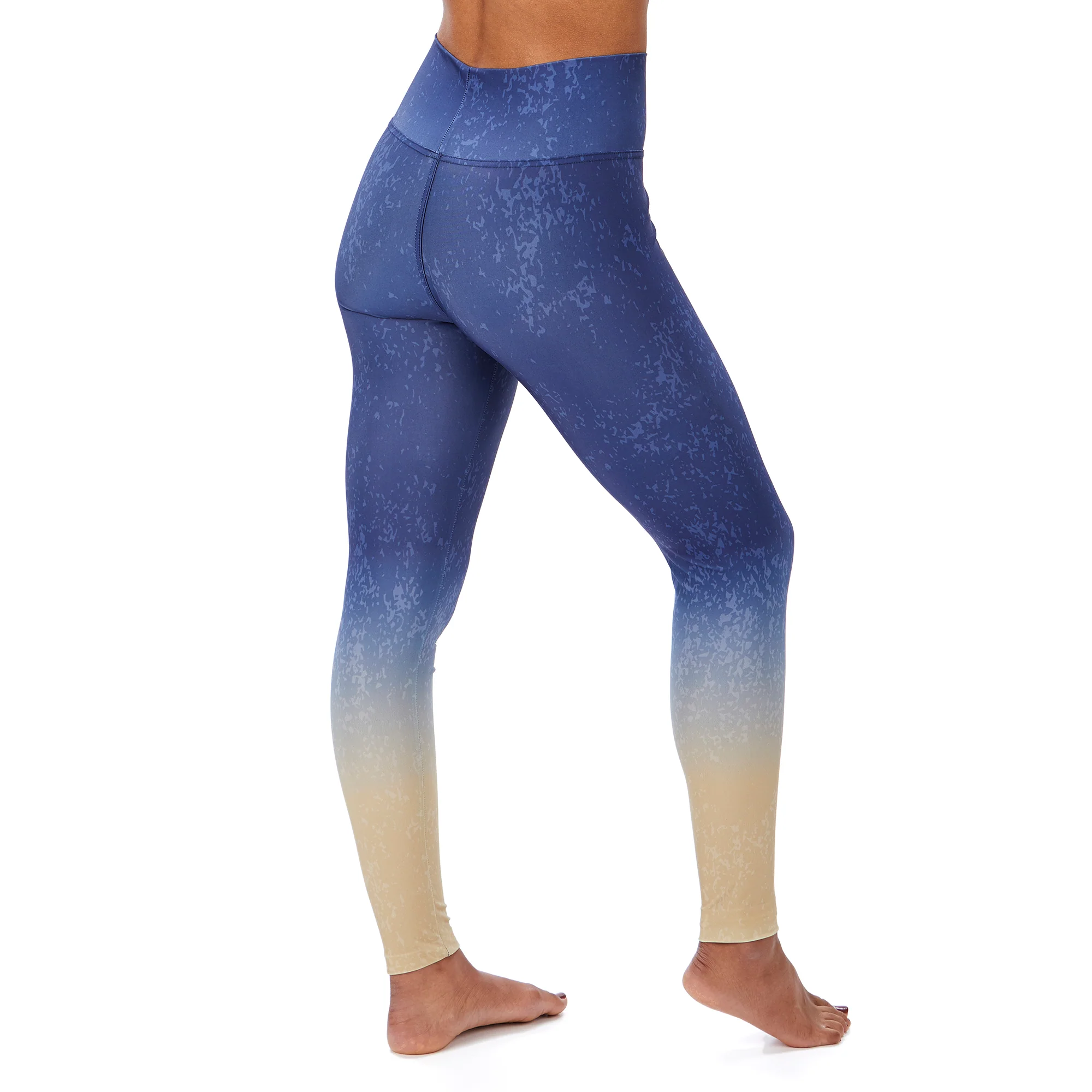 Zubaz NFL WOMENS LOS ANGELES RAMS NAVY/MET GOLD DISTRESSED GRADIENT LEGGING Extra Small - Image 3