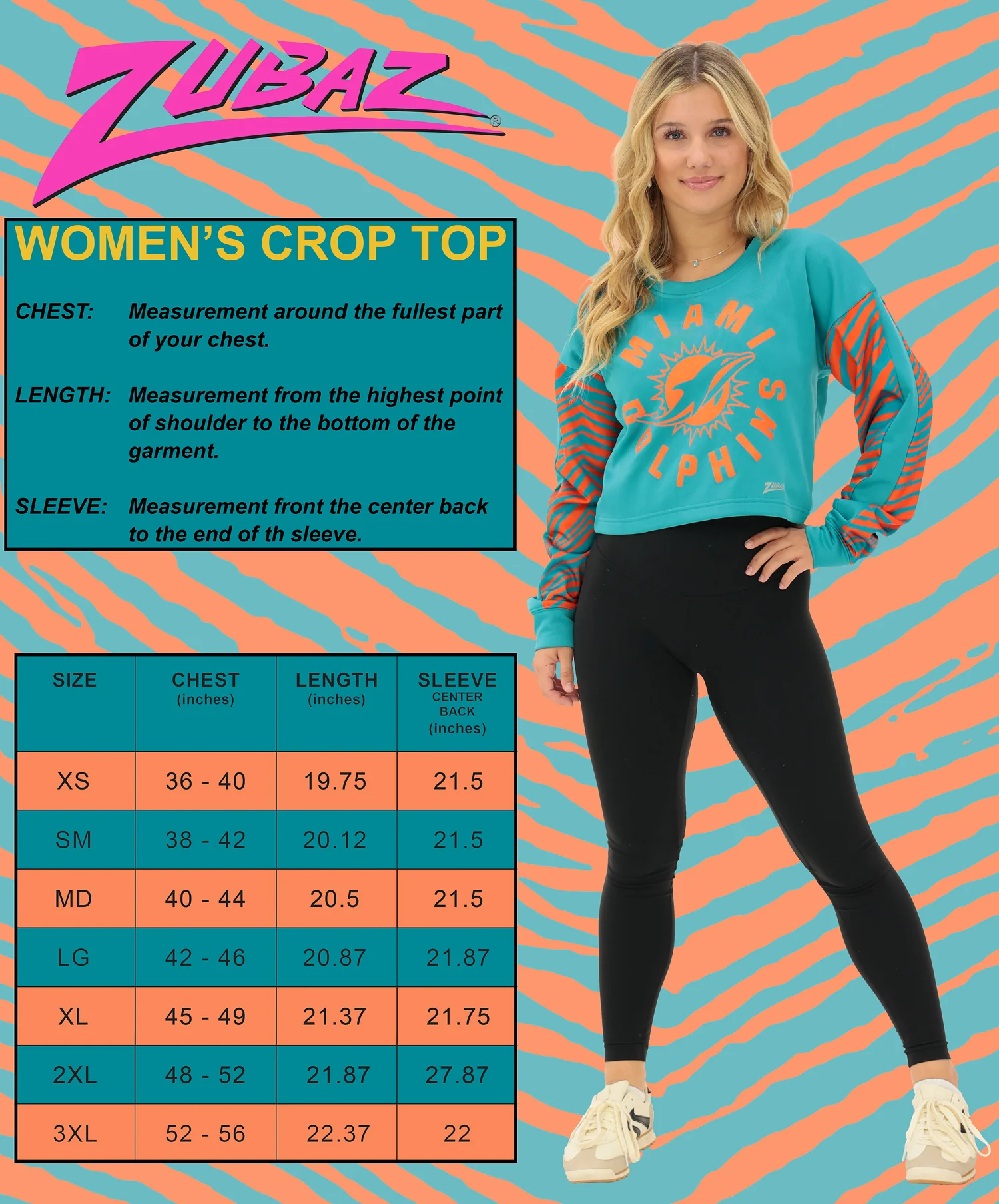 Zubaz NFL Women's Overtime 2 Color Zebra Crop Top Crewneck, MINNESOTA VIKINGS - Image 19