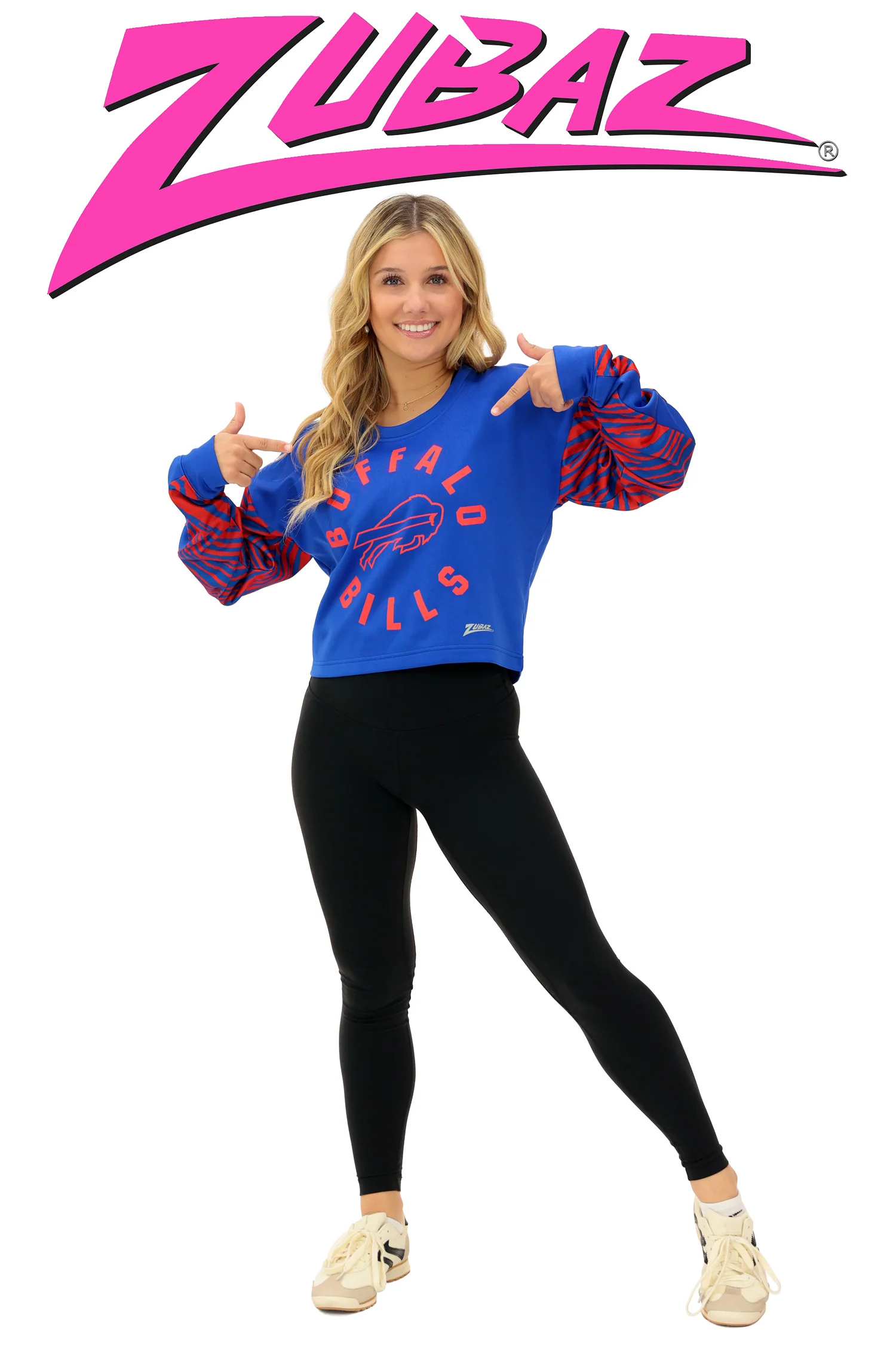 Zubaz NFL Women's Overtime 2 Color Zebra Crop Top Crewneck, MINNESOTA VIKINGS - Image 20