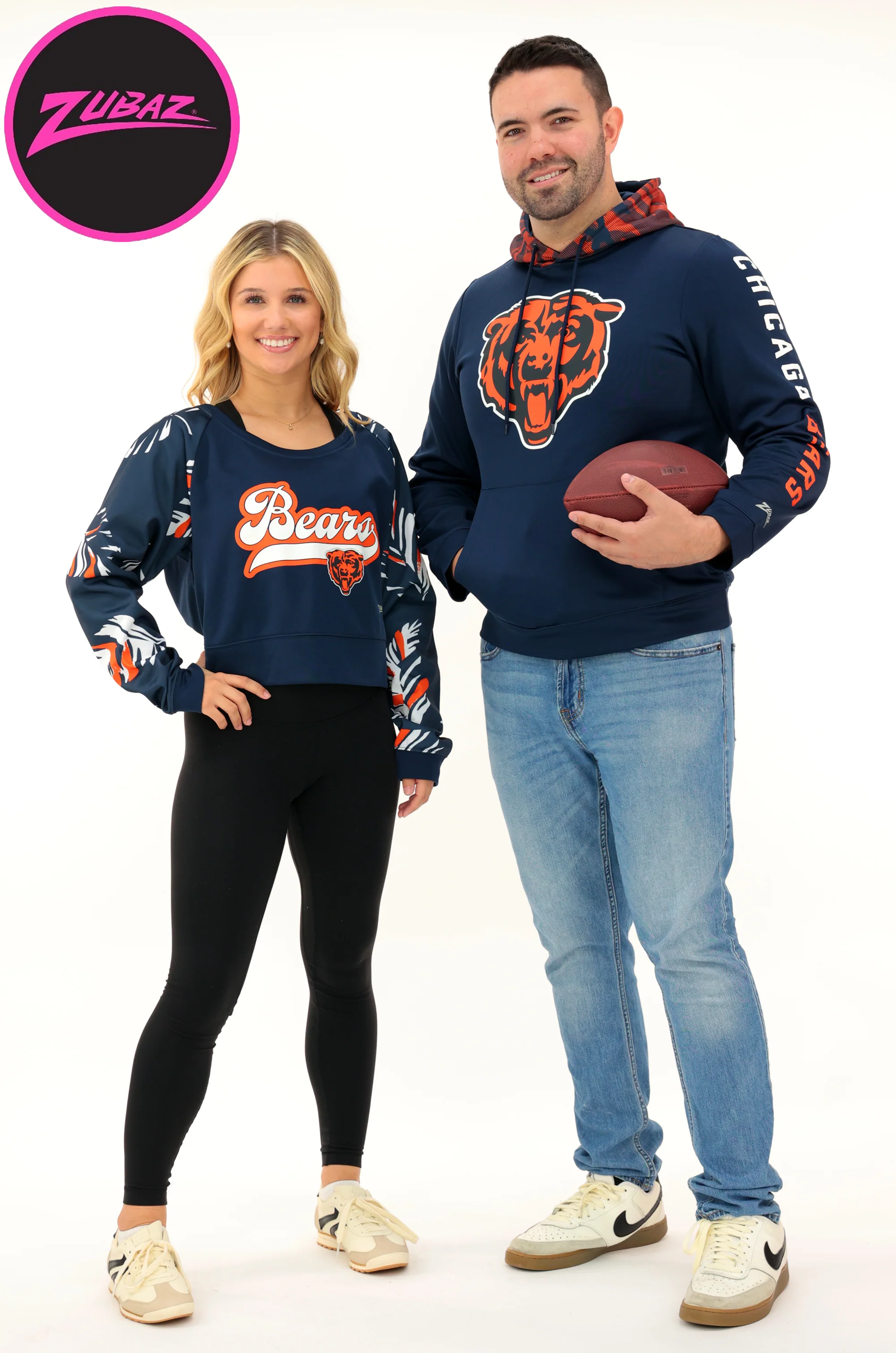 Zubaz NFL Women's Script 3 Color Leaf Boatneck Raglan Crew, JACKSONVILLE JAGUARS - Image 39