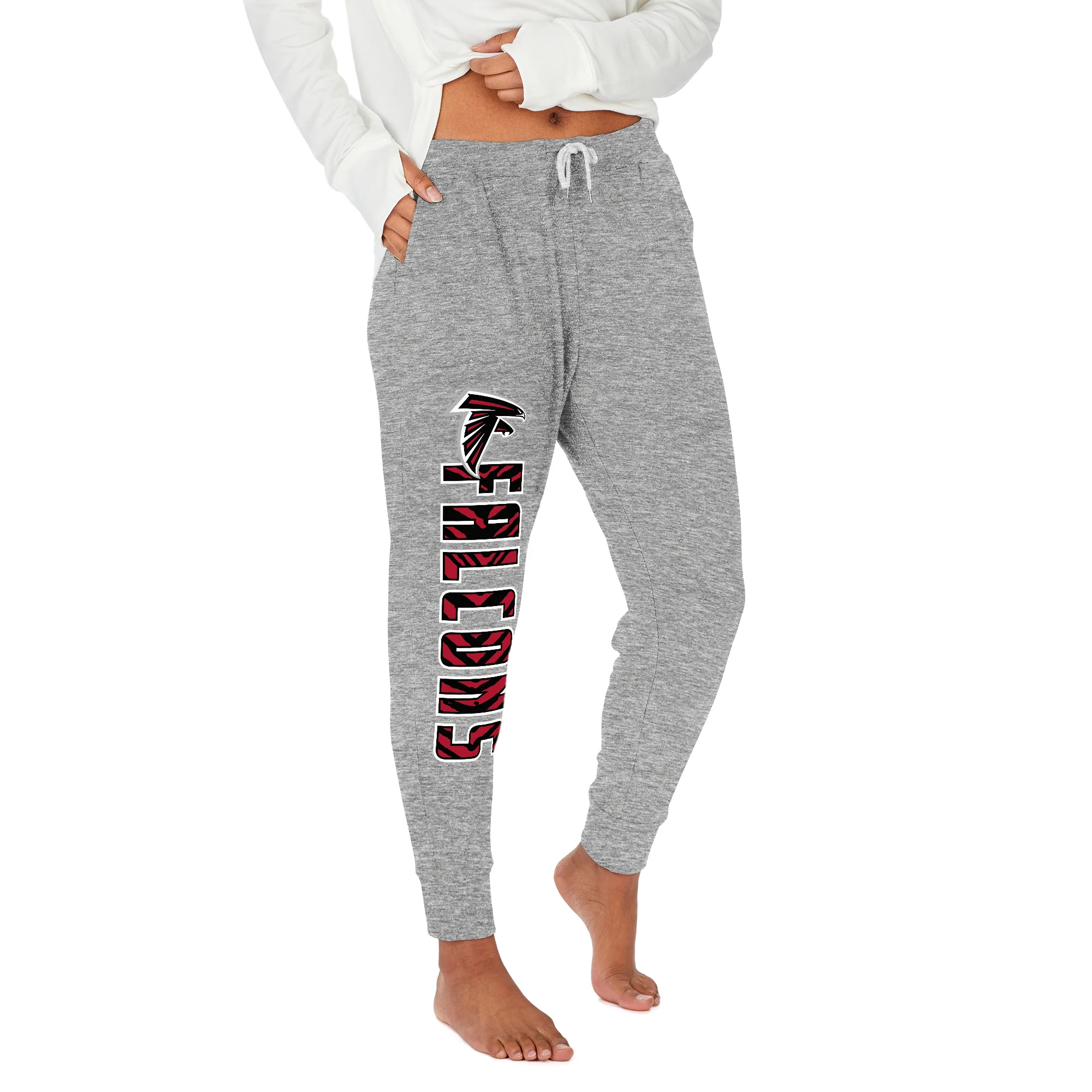 Zubaz NFL Women's Upright Soft Marled Team Color Jogger, Atlanta Falcons - Image 9