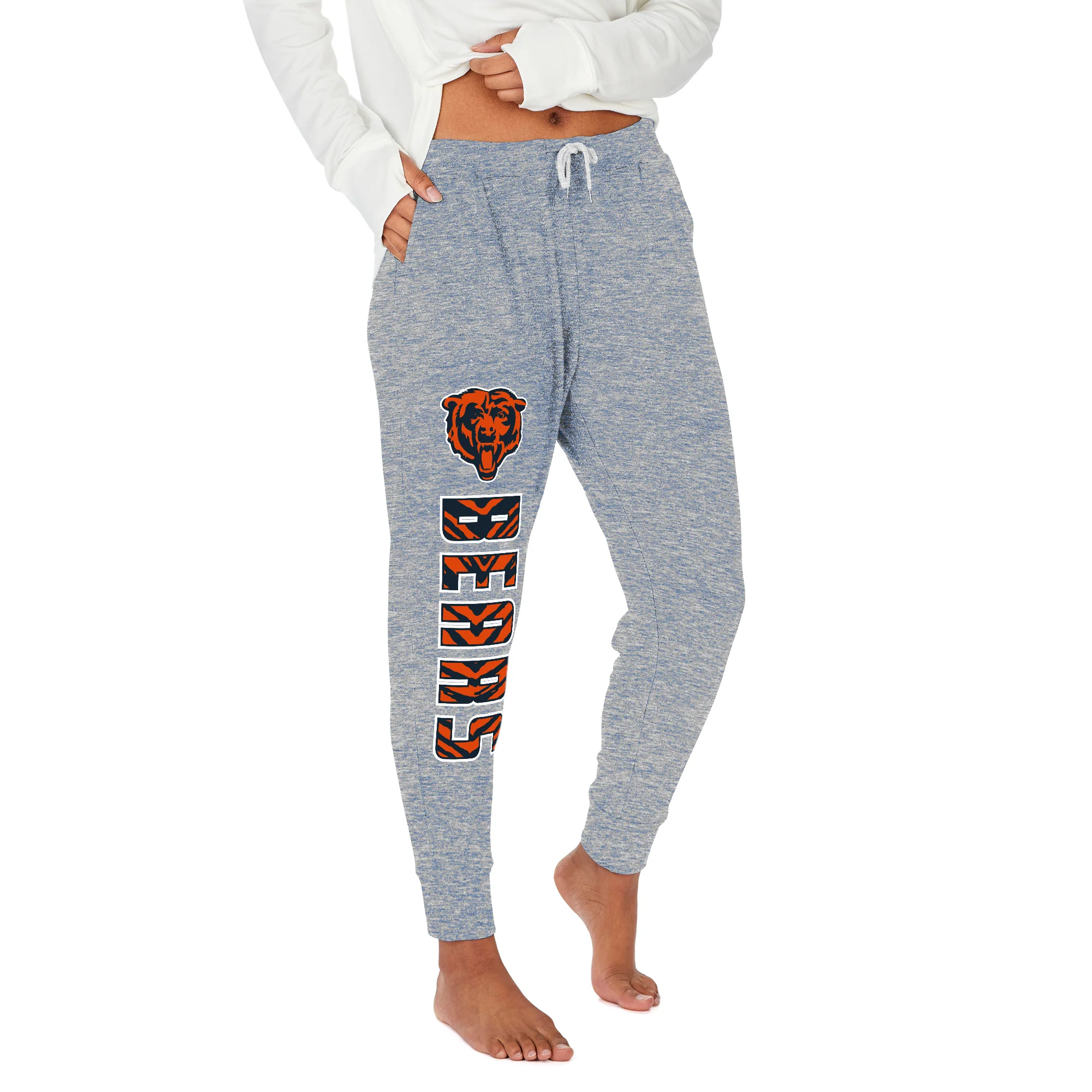 Zubaz NFL Women's Upright Soft Marled Team Color Jogger, Chicago Bears - Image 18