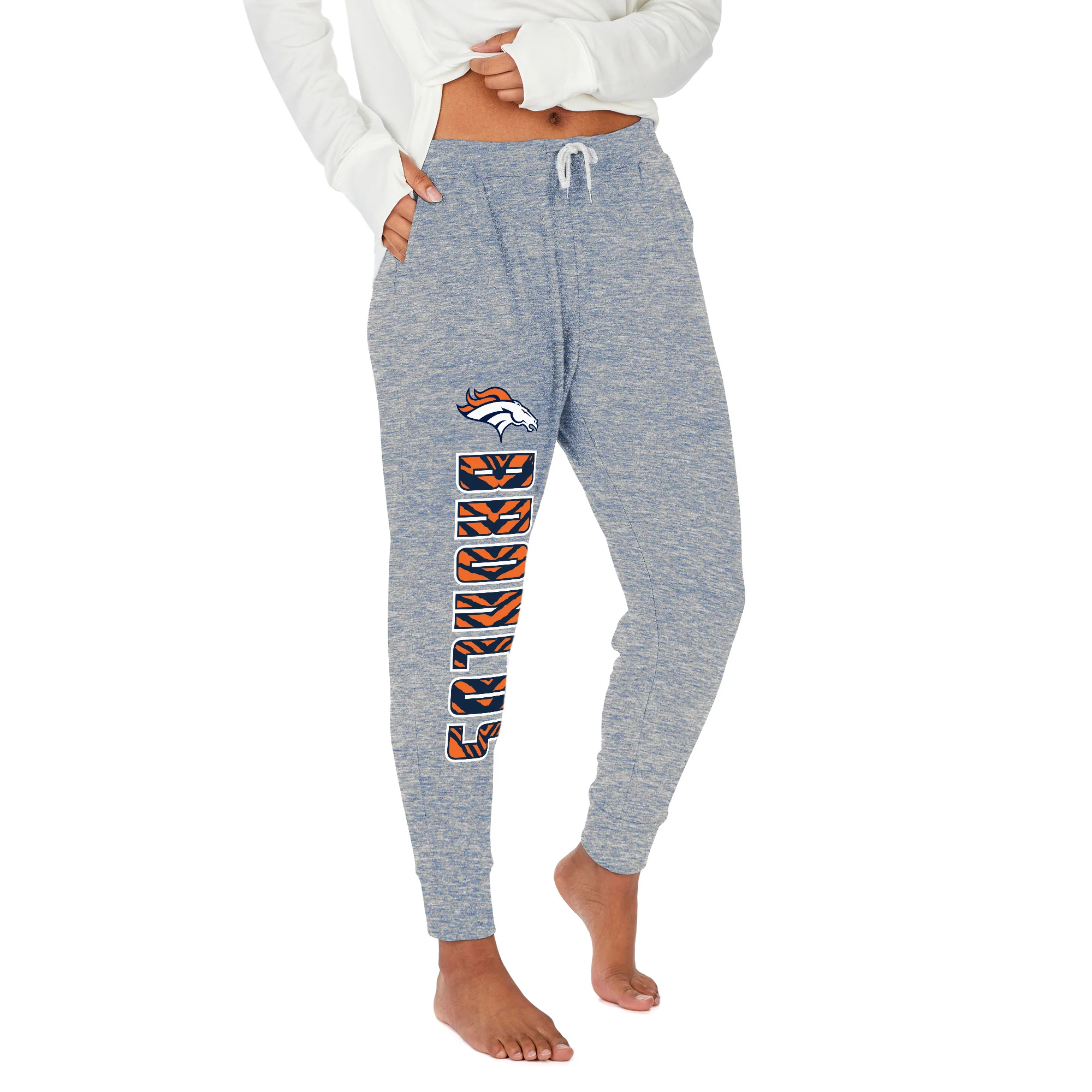 Zubaz NFL Women's Upright Soft Marled Team Color Jogger, Denver Broncos - Image 15