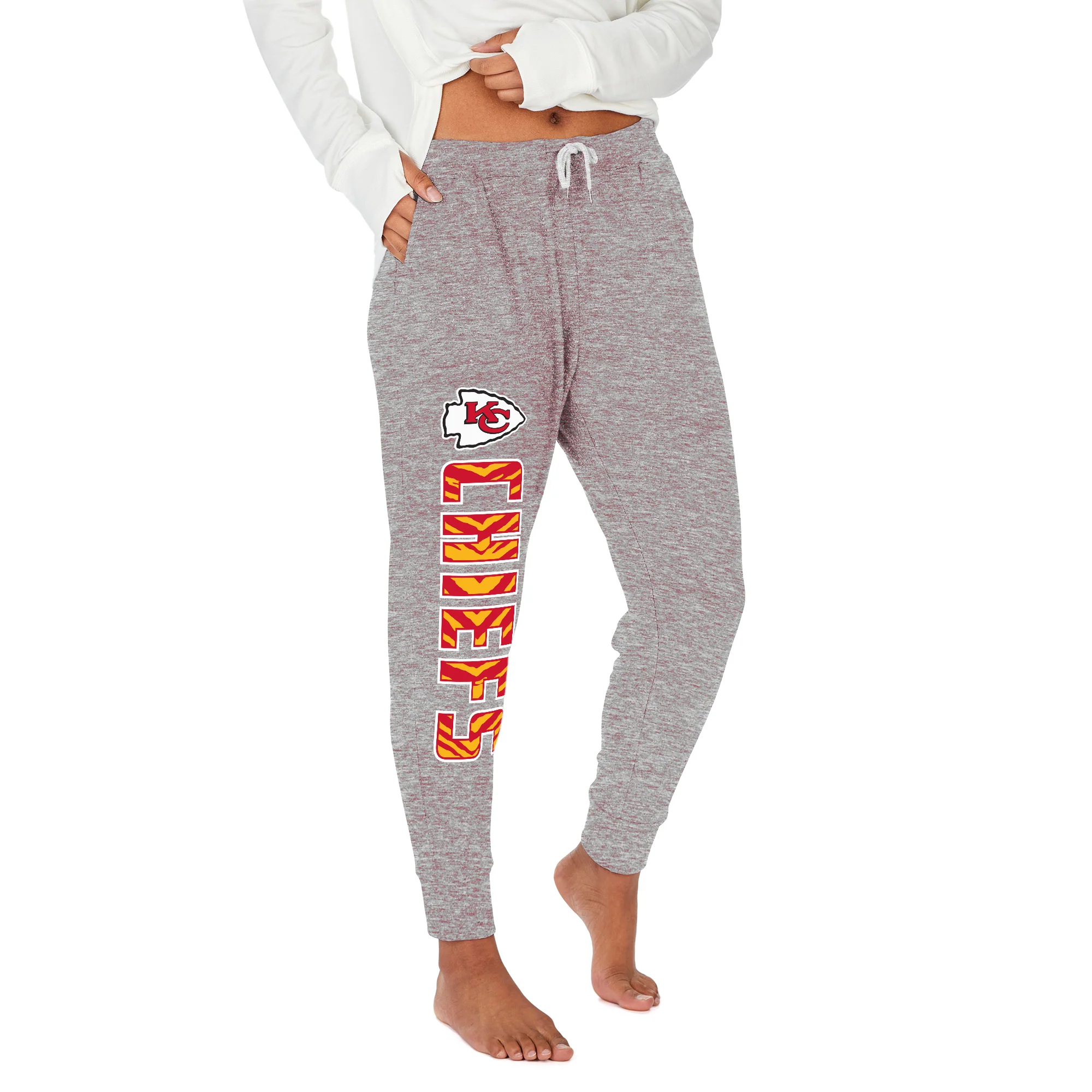 Zubaz NFL Women's Upright Soft Marled Team Color Jogger, Kansas City Chiefs - Image 24
