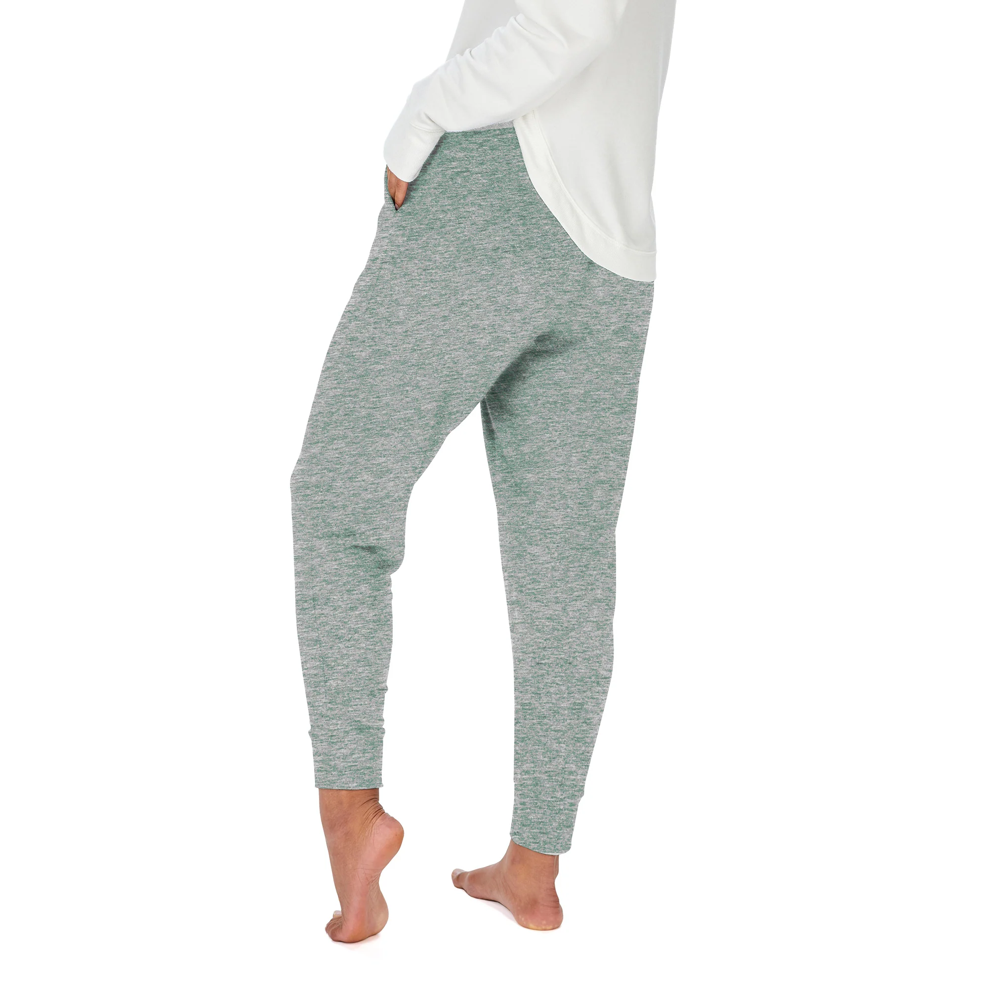 Zubaz NFL Women's Upright Soft Marled Team Color Jogger, New York Jets - Image 7