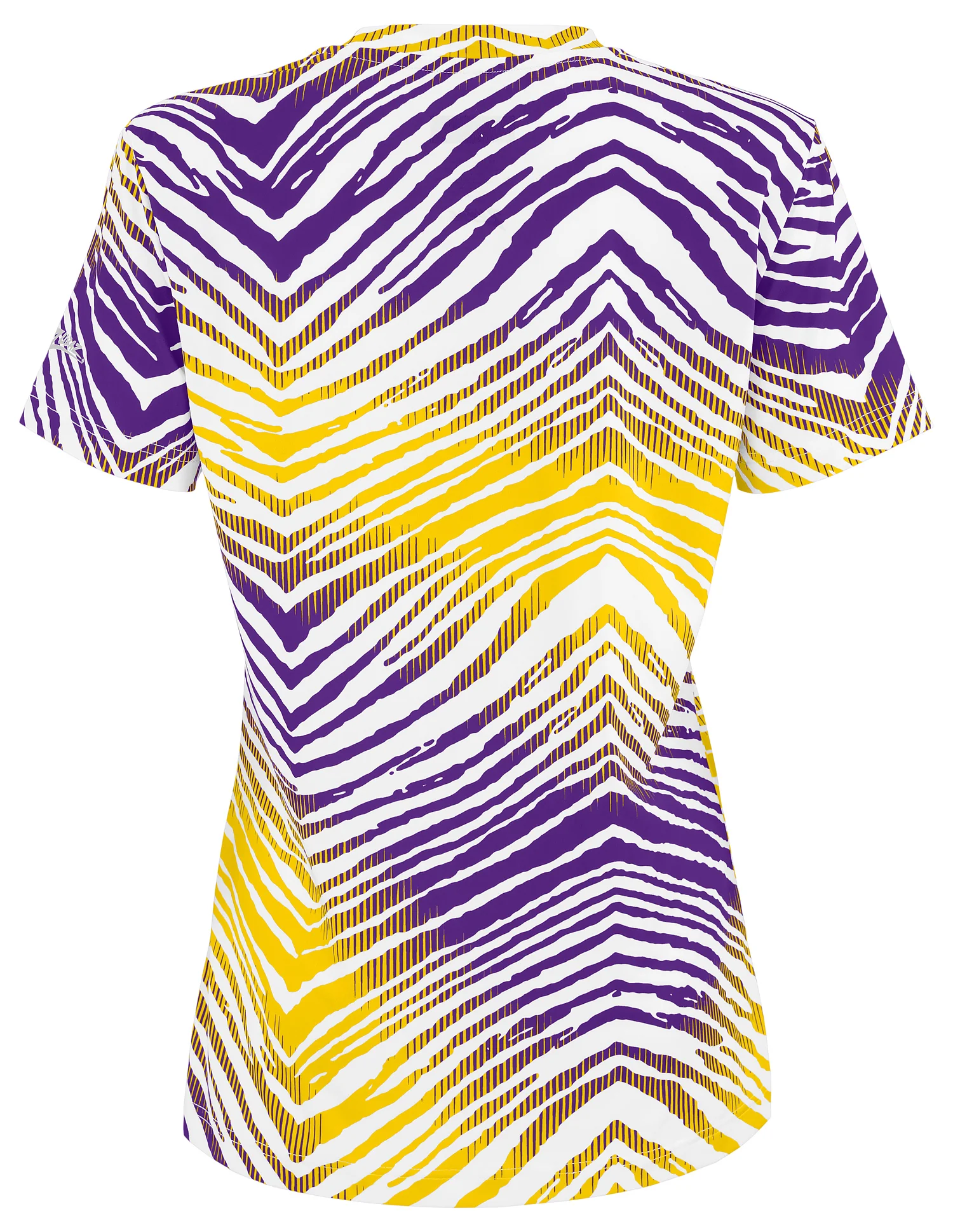 Zubaz NFL Women's Zebra 2 Team Color Circle Logo Short Sleeve T-Shirt, Minnesota Vikings - Image 2