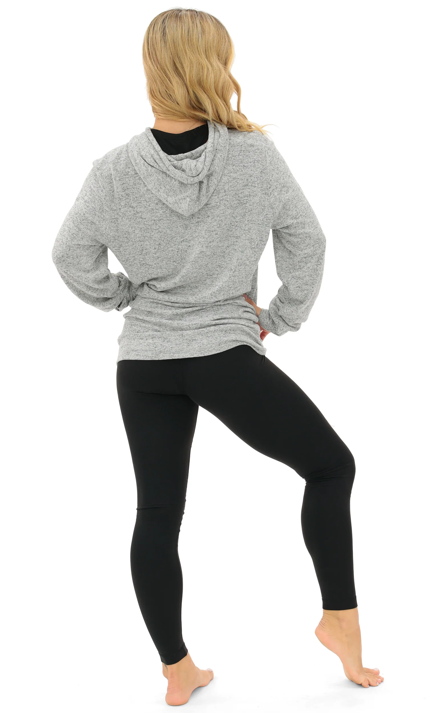 Zubaz NFL Women's Zebra Arch Soft Marled Team Color Hoodie, Atlanta Falcons - Image 26