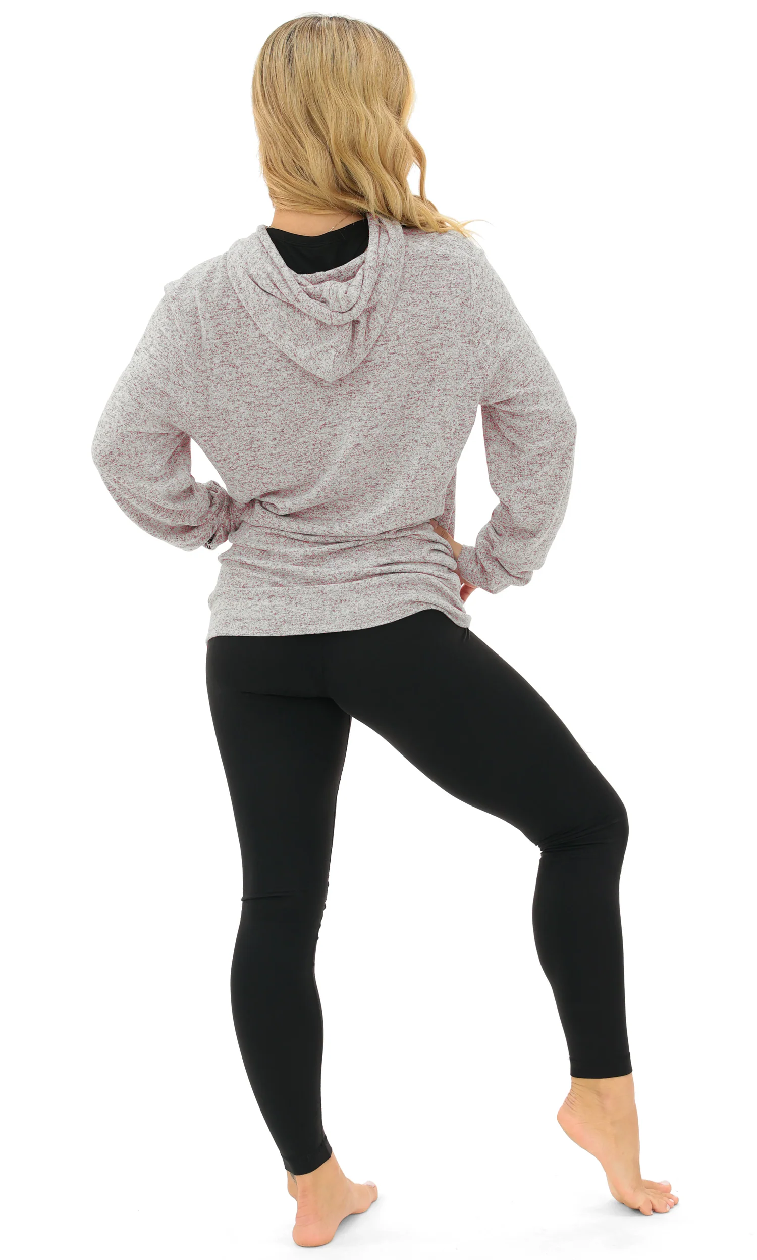 Zubaz NFL Women's Zebra Arch Soft Marled Team Color Hoodie, Kansas City Chiefs - Image 10