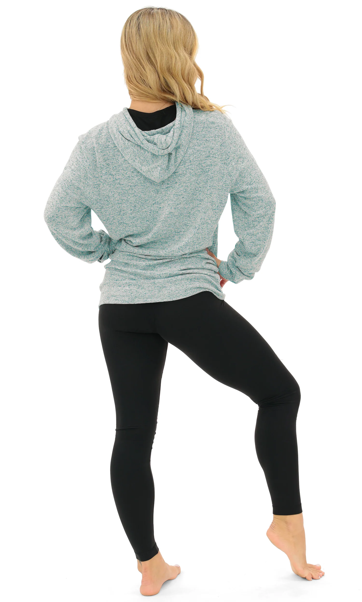 Zubaz NFL Women's Zebra Arch Soft Marled Team Color Hoodie, Miami Dolphins - Image 22