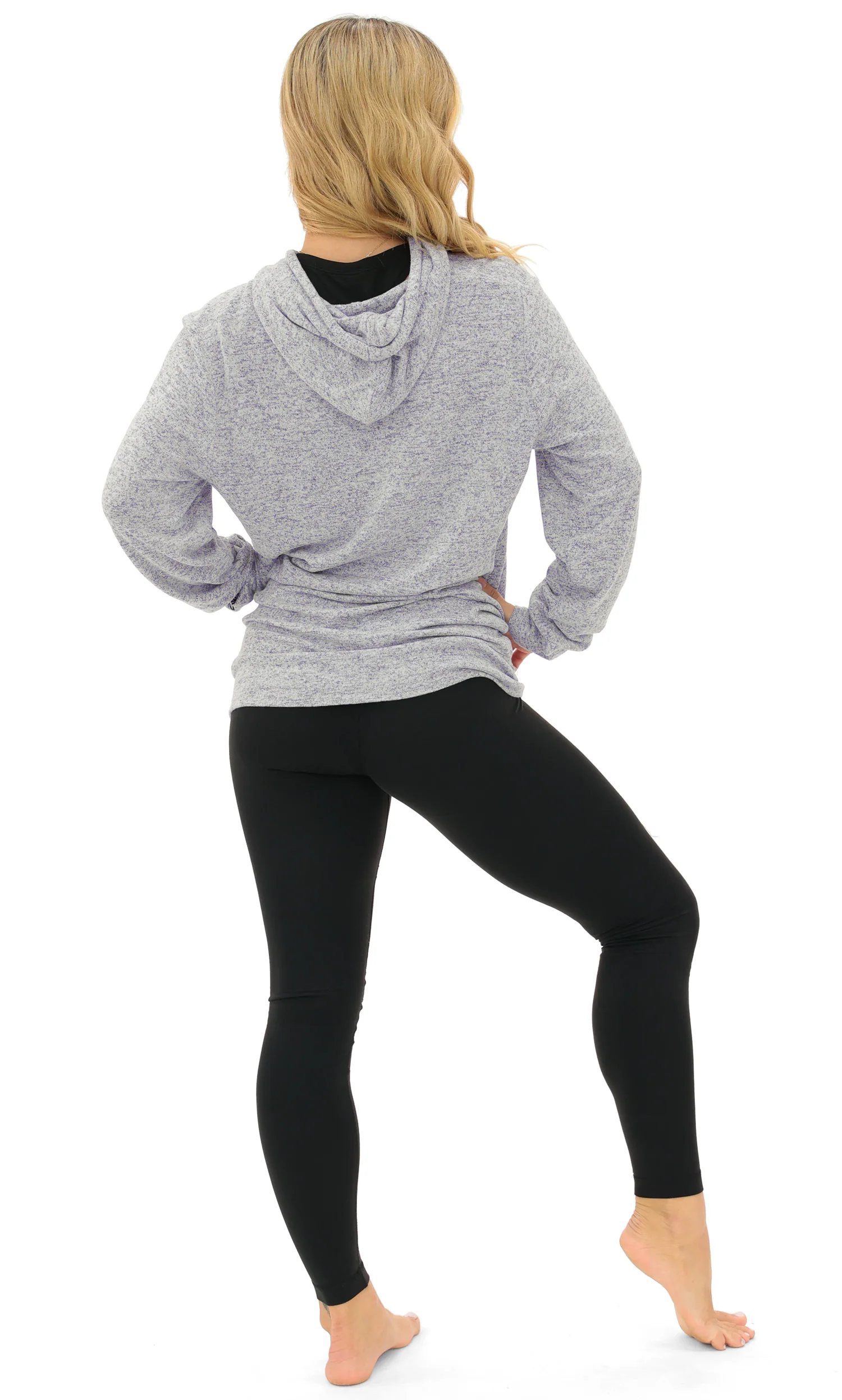 Zubaz NFL Women's Zebra Arch Soft Marled Team Color Hoodie, Minnesota Vikings - Image 6