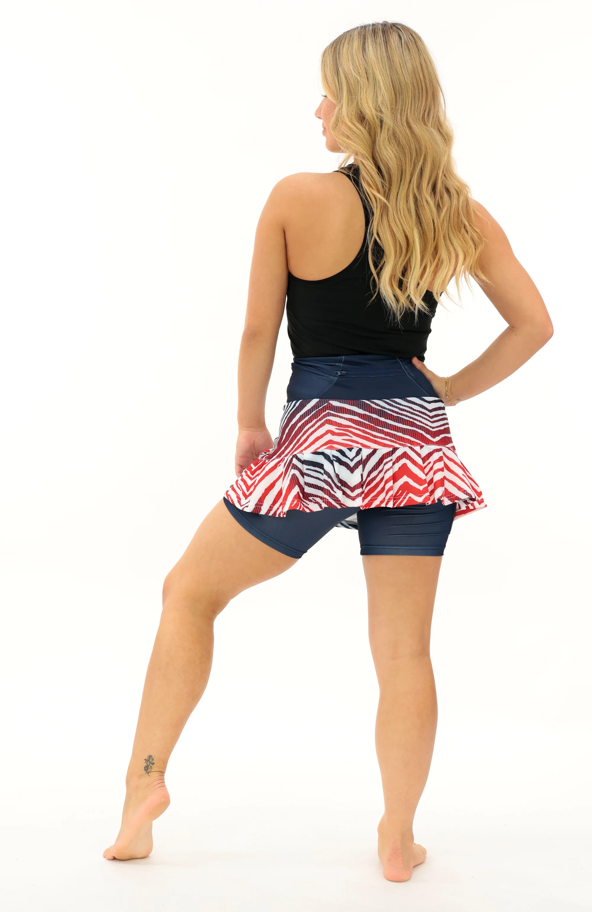 Zubaz NFL Women's Zebra Ombre Skort Team Primary Logo, Houston Texans - Image 46