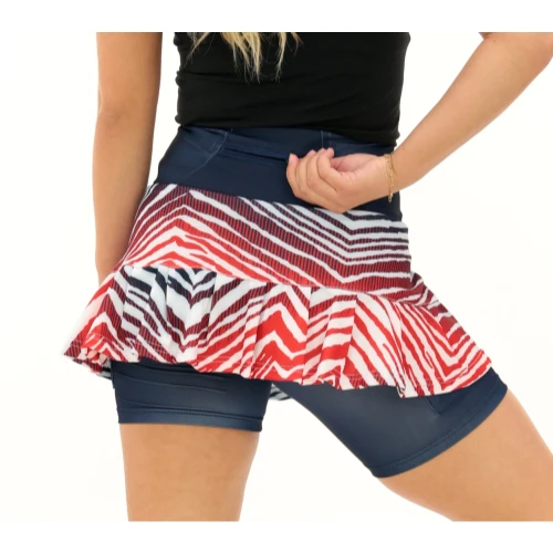 Zubaz NFL Women's Zebra Ombre Skort Team Primary Logo, Houston Texans - Image 6