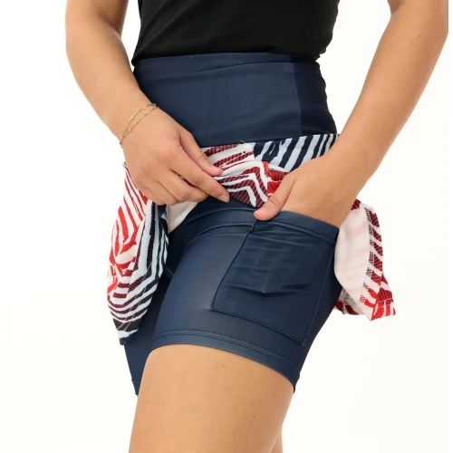 Zubaz NFL Women's Zebra Ombre Skort Team Primary Logo, Houston Texans - Image 7
