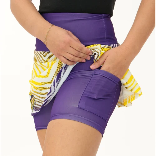 Zubaz NFL Women's Zebra Ombre Skort Team Primary Logo, Minnesota Vikings - Image 7