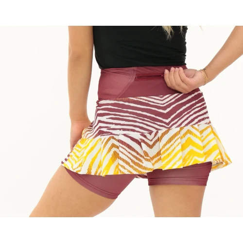 Zubaz NFL Women's Zebra Ombre Skort Team Primary Logo, Washington Commanders - Image 6