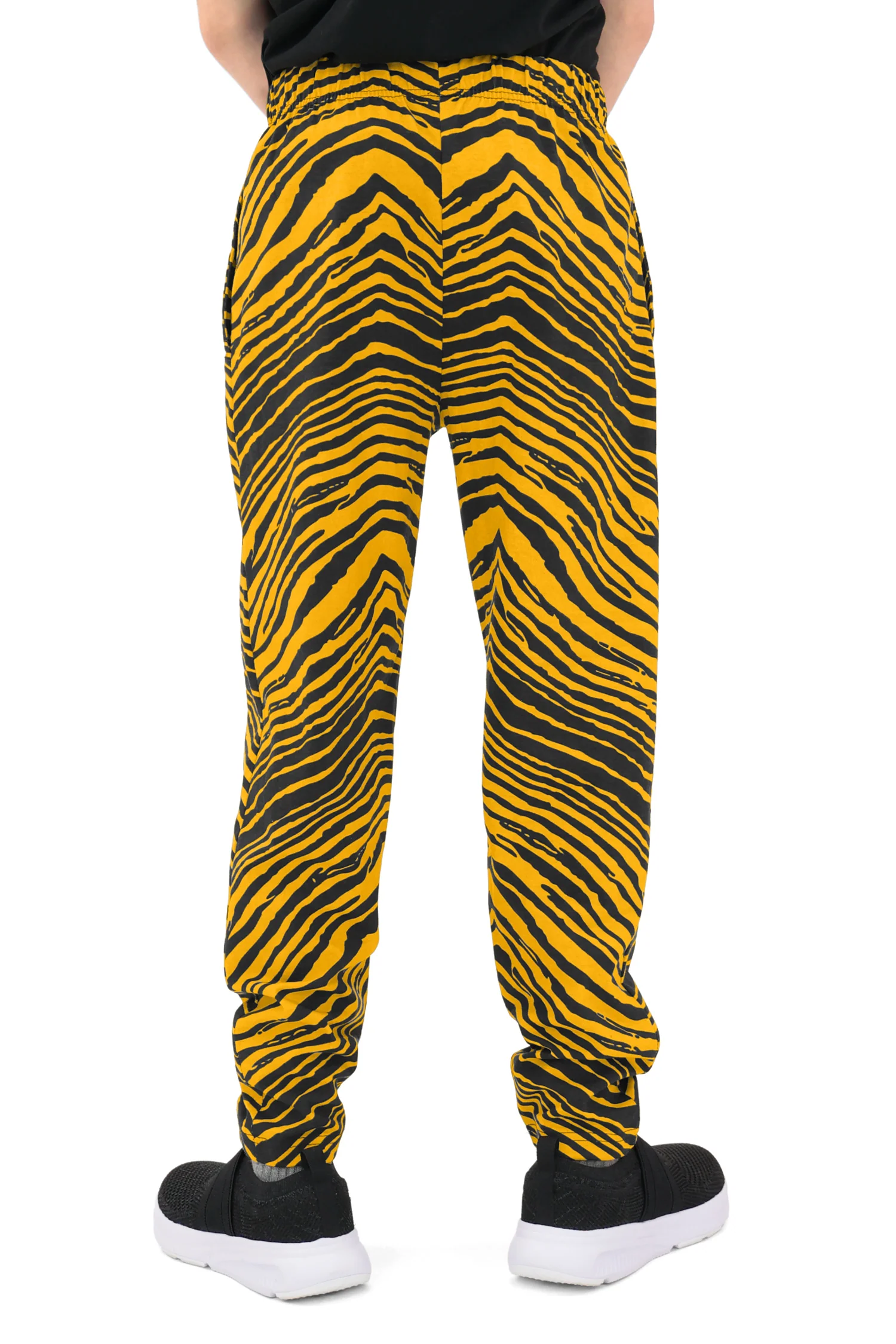 Zubaz Unisex Youth Z88 2 Color Zebra Pant, Black/Gold, 4/5 - Image 3