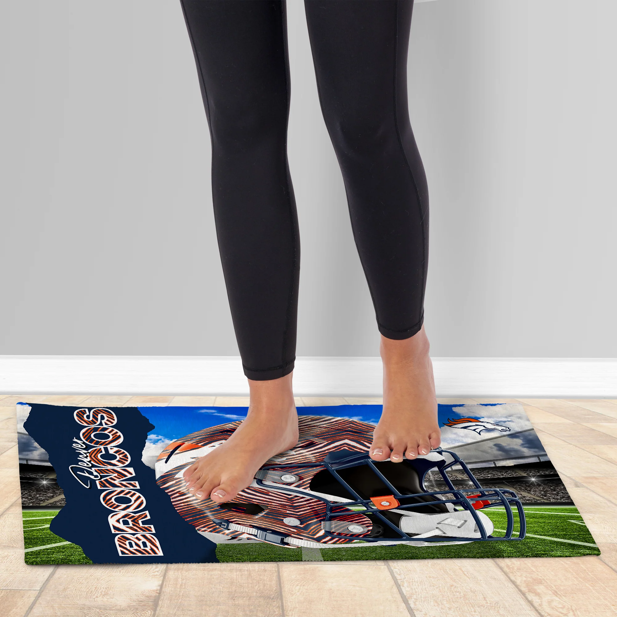 Zubaz X Northwest 20X32 WASHABLE RUG ZUBAZ - BRONCOS - Image 2