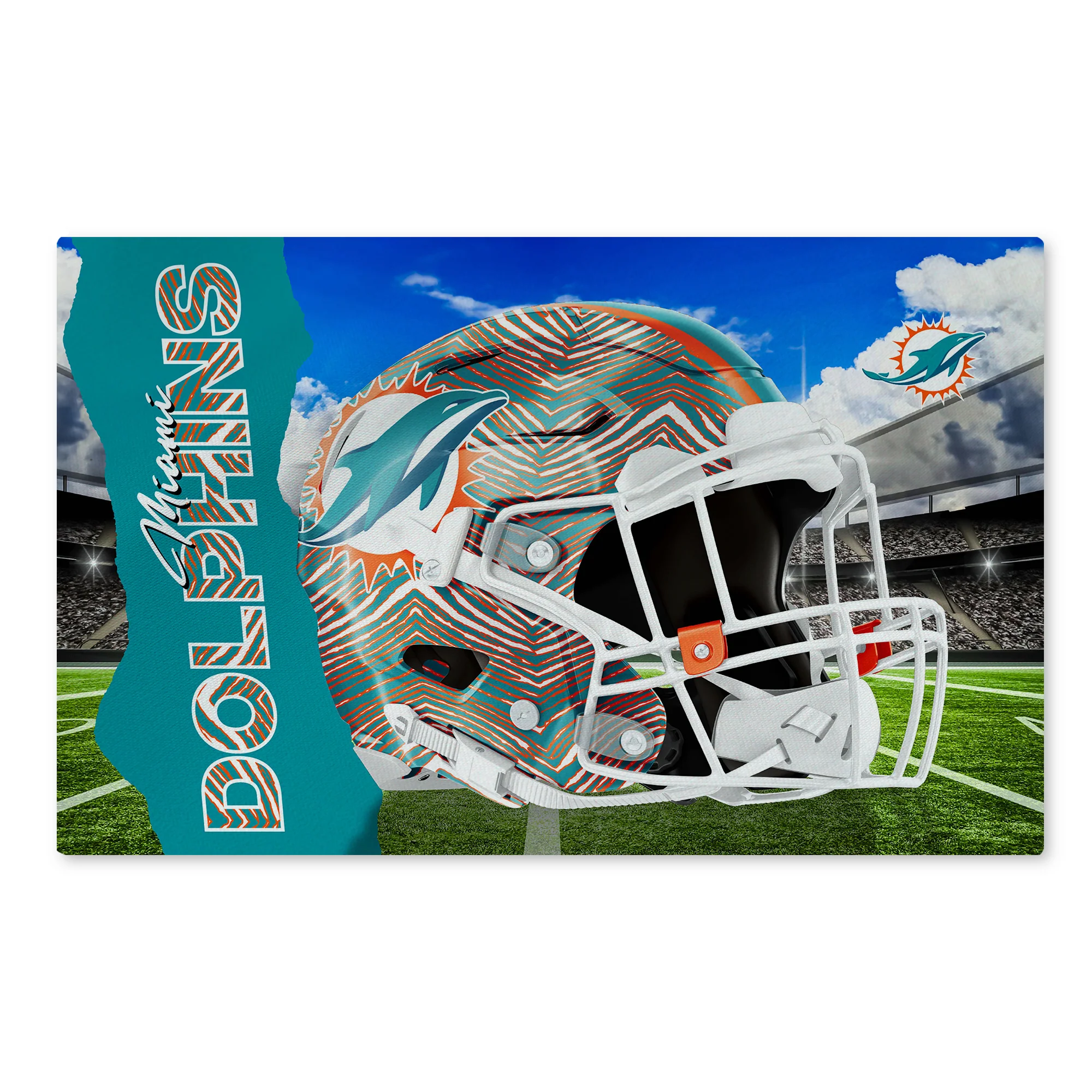 Zubaz X Northwest 20X32 WASHABLE RUG ZUBAZ - DOLPHINS