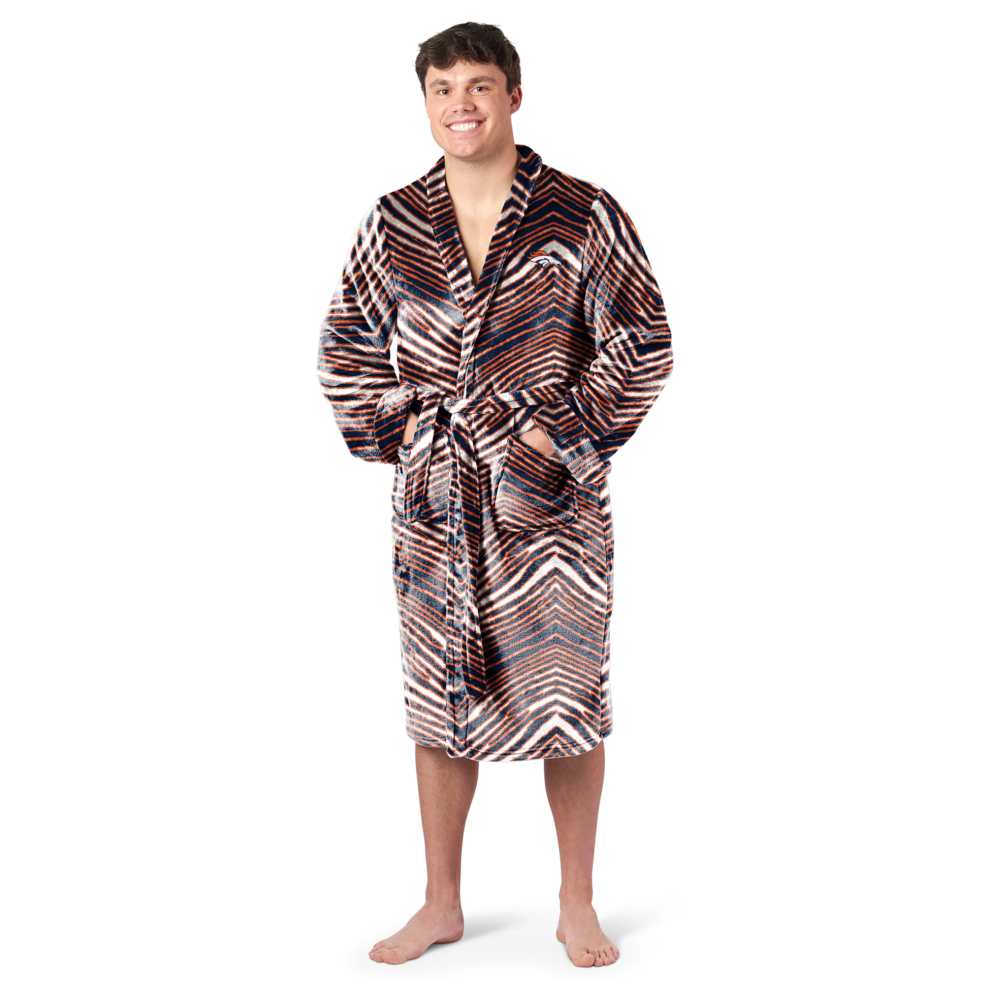 Zubaz X Northwest SCATTER PRINT ROBE ZUBAZ - BRONCOS