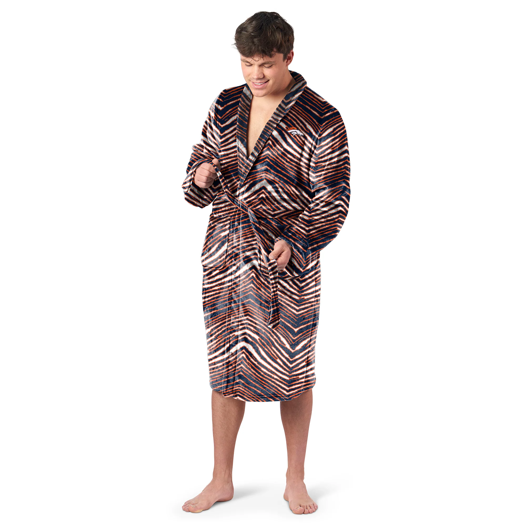 Zubaz X Northwest SCATTER PRINT ROBE ZUBAZ - BRONCOS - Image 2