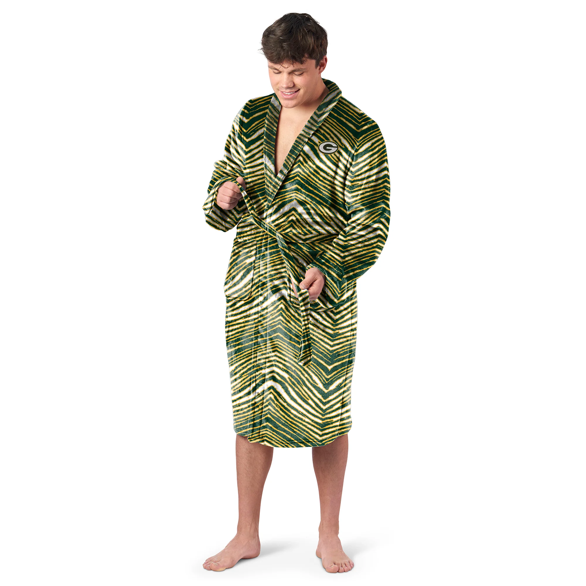 Zubaz X Northwest SCATTER PRINT ROBE ZUBAZ - PACKERS - Image 2