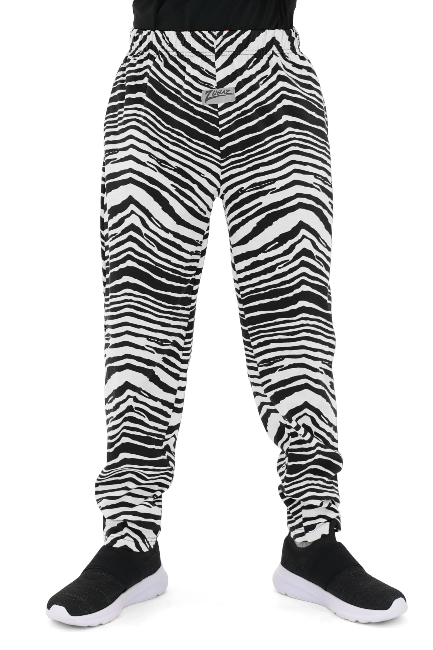 Zubaz Youth Unisex Z88 2 Color Zebra Pant, BLACK/WHITE - Image 10