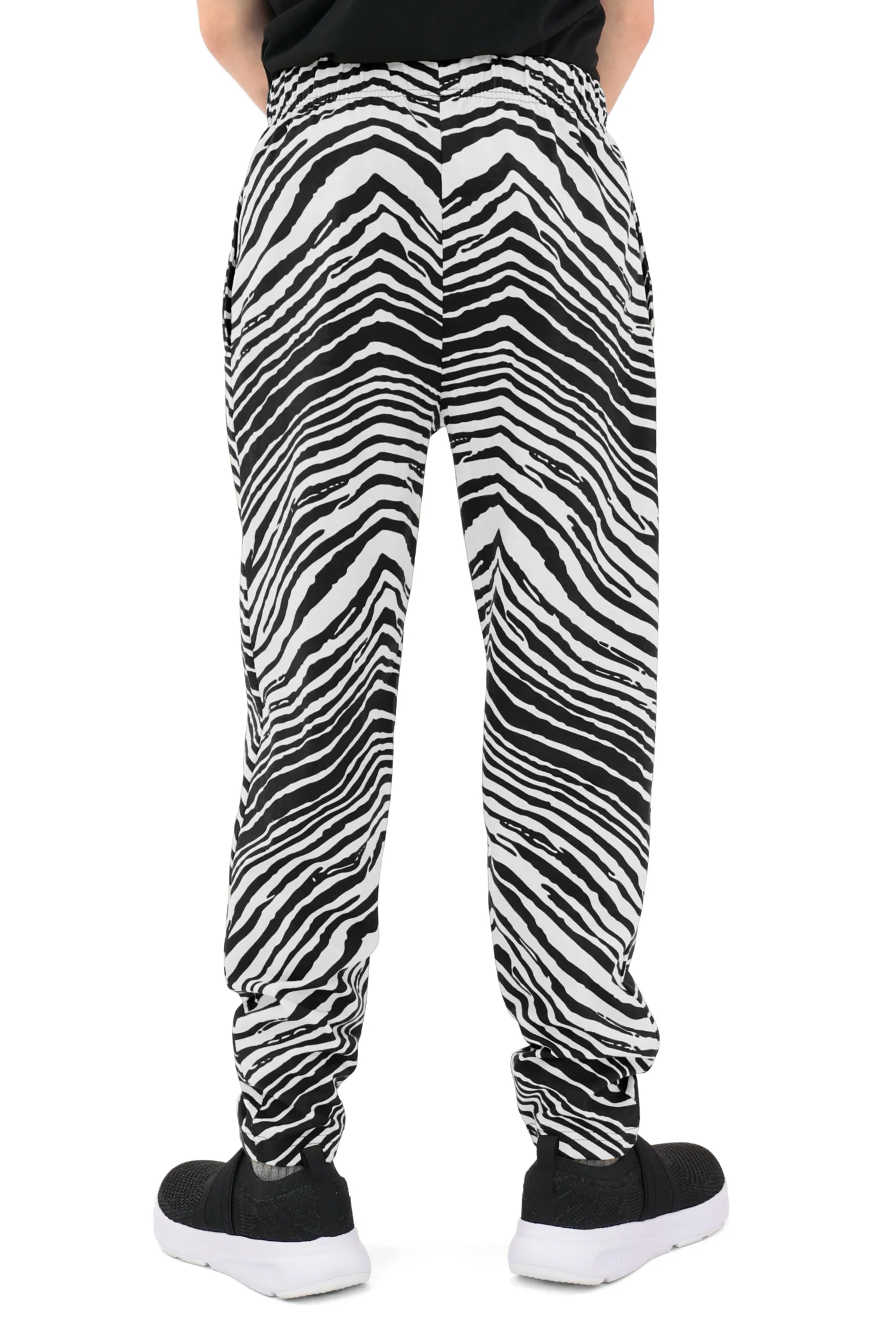 Zubaz Youth Unisex Z88 2 Color Zebra Pant, BLACK/WHITE - Image 4