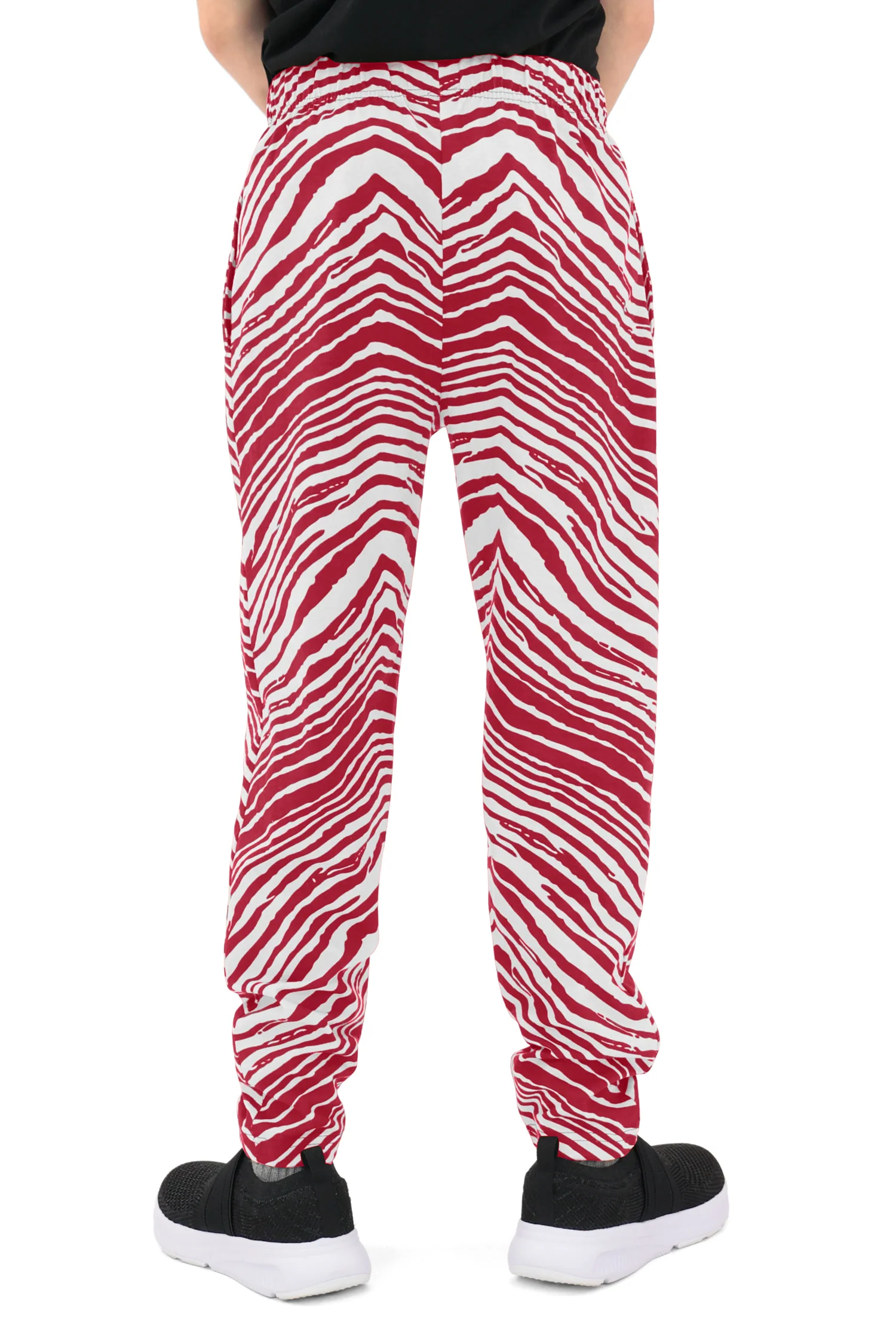 Zubaz Youth Unisex Z88 2 Color Zebra Pant, MAROON/WHITE - Image 6
