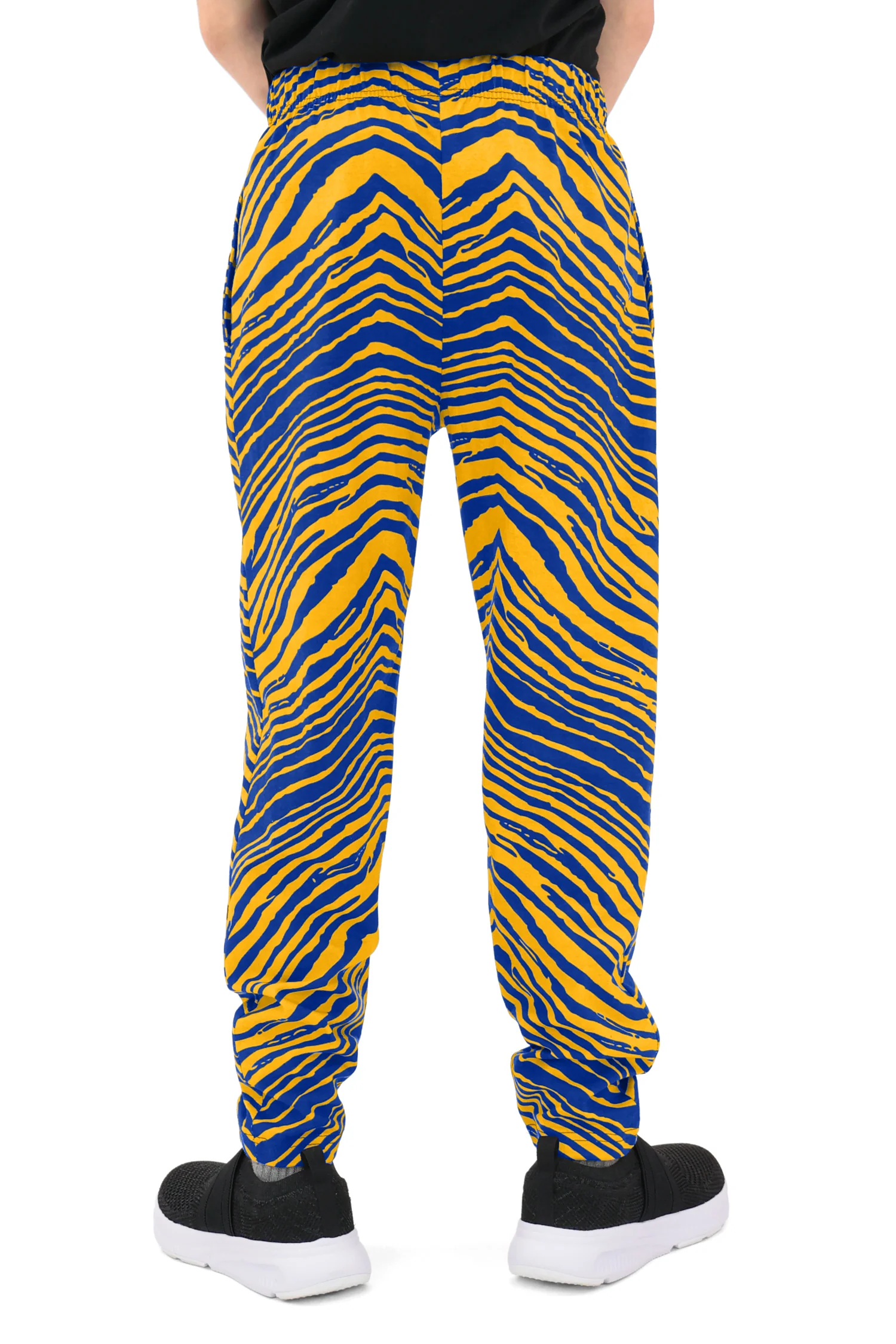 Zubaz Youth Unisex Z88 2 Color Zebra Pant, ROYAL/GOLD - Image 8