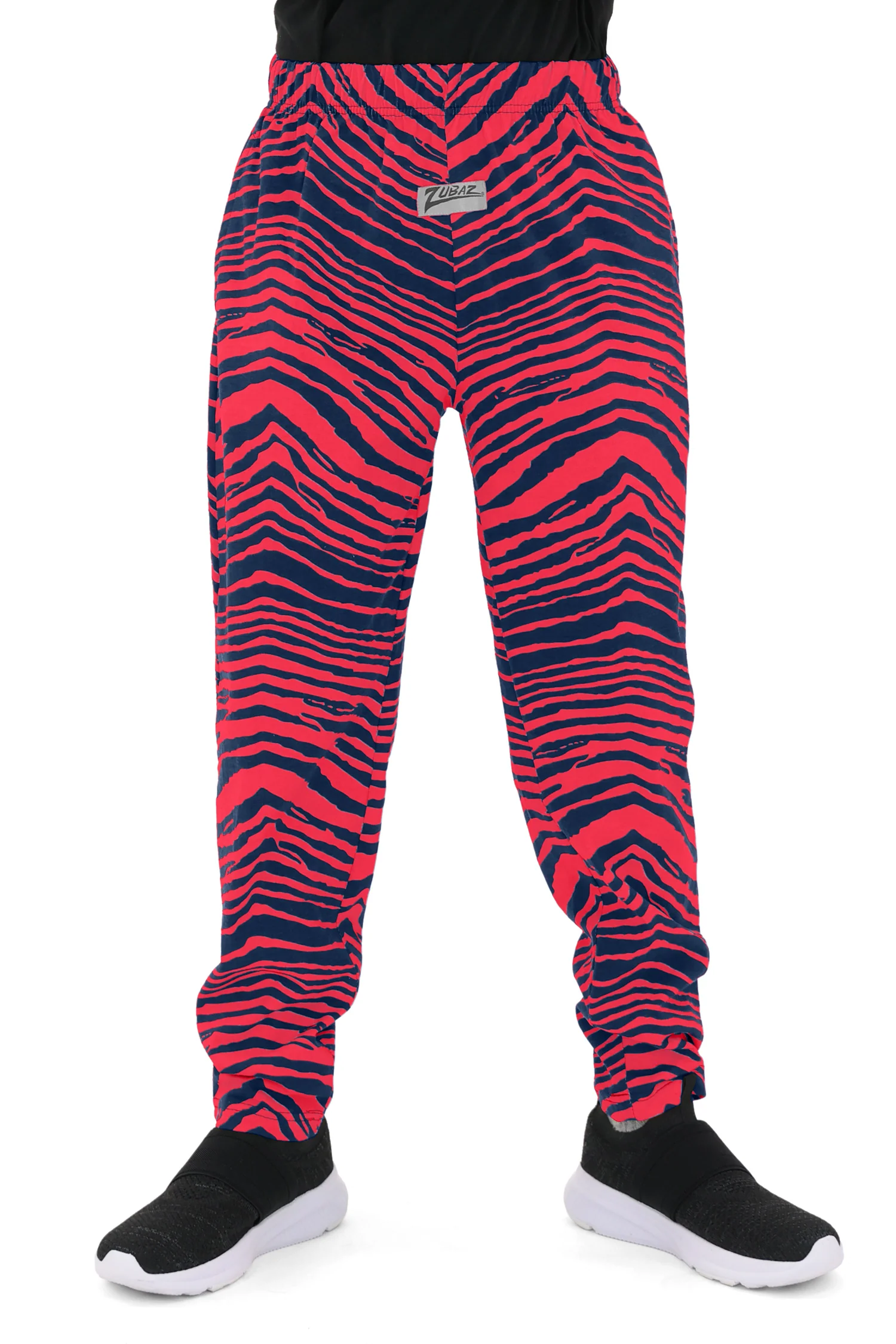 Zubaz Youth Unisex Z88 2 Color Zebra Pant, Navy/RED - Image 11